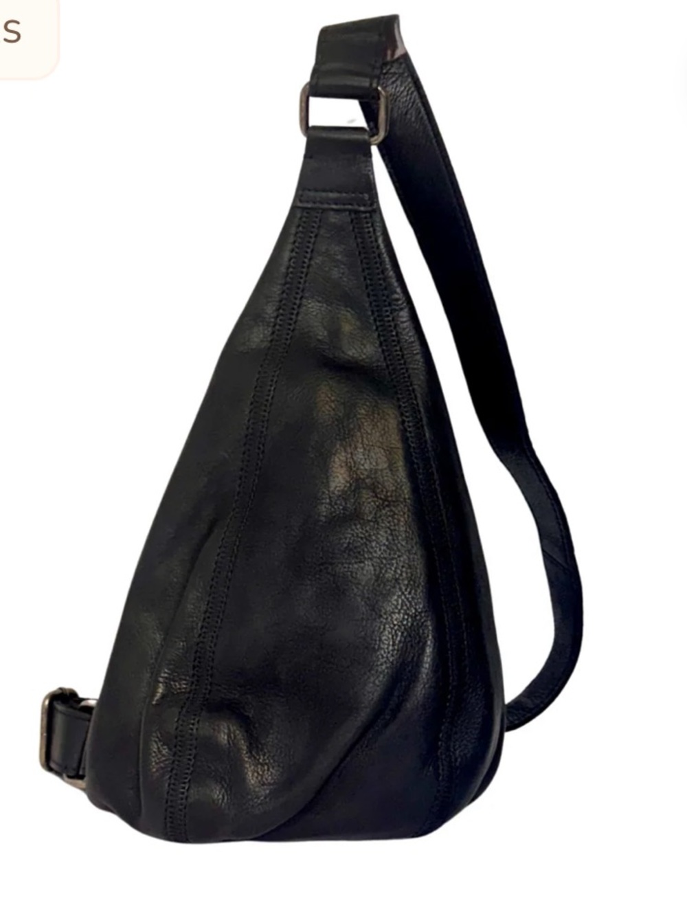 Latico Black Leather Hippie  Sling Bag
